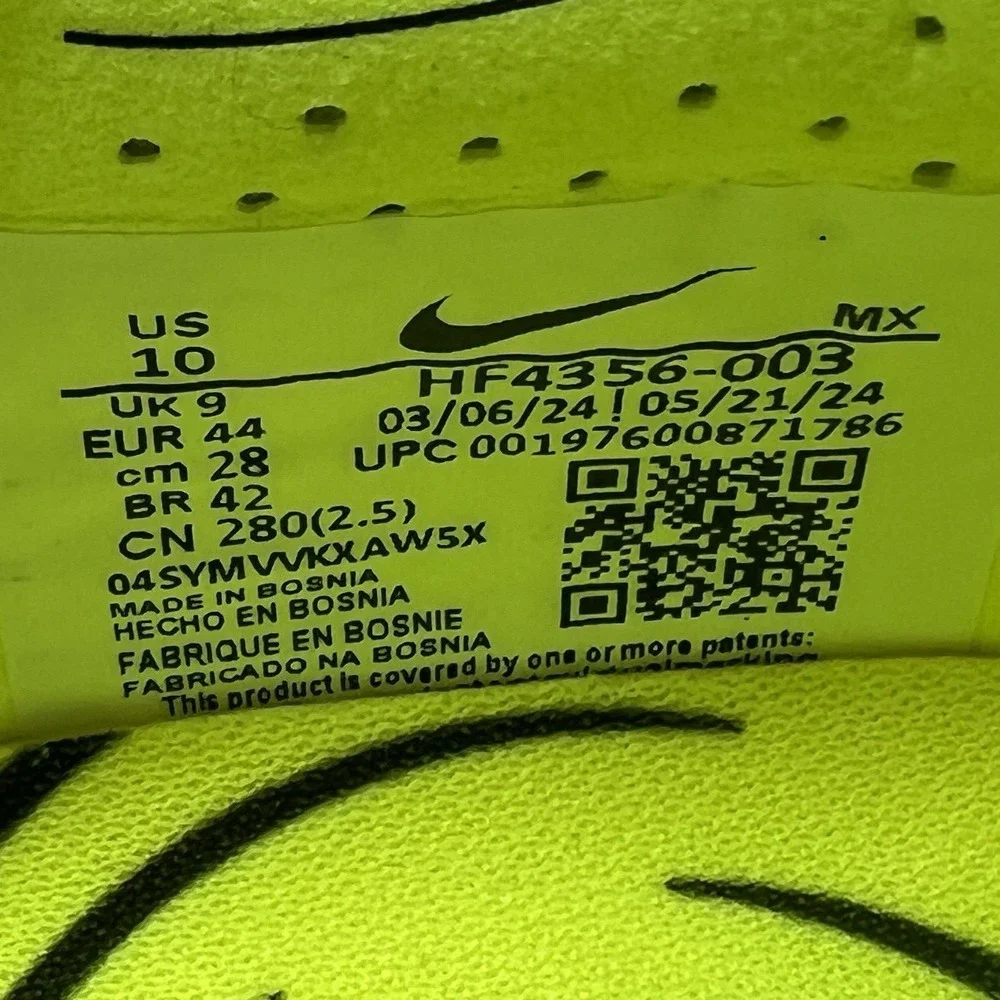 Nike Phantom GX II Elite SG Pro Yellow Soccer Cleats HF4356-003 Men's Size 10